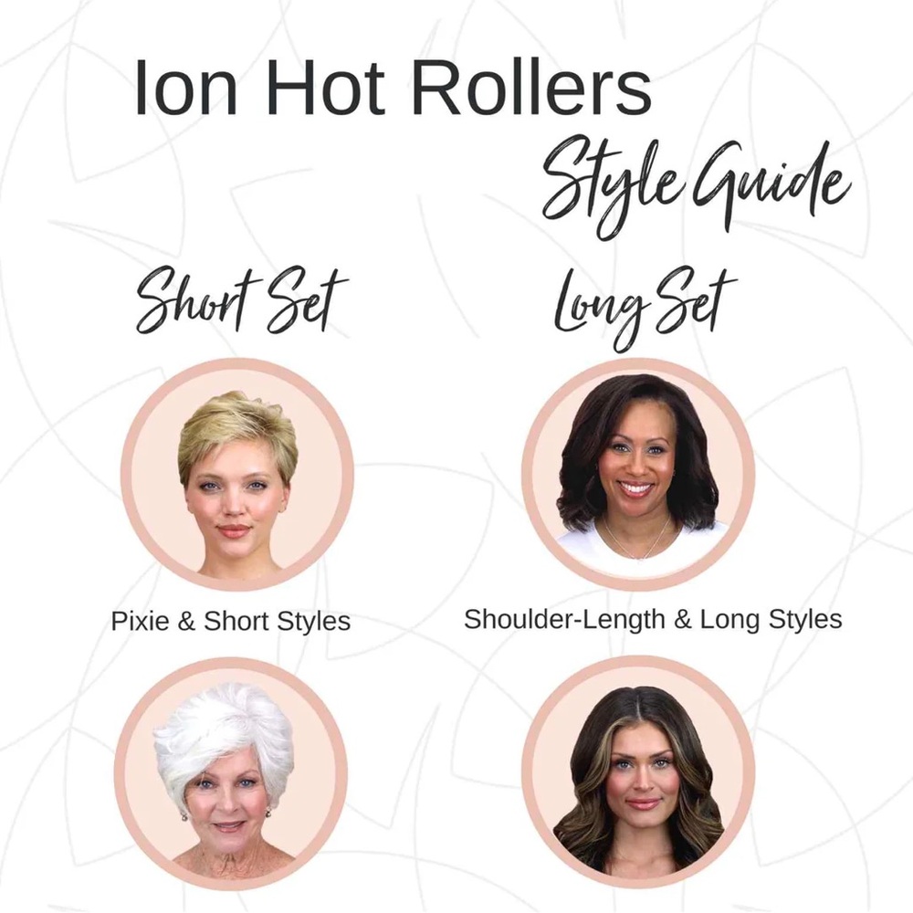 Calista Set in Pink Ion Hot Rollers short/medium - Picture 3 of 6